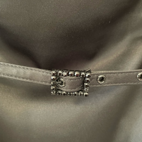 Timeless Black strapless Satin Dress - Picture 2 of 4